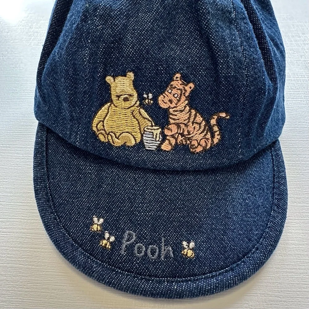 Classic Disney Baby Winnie the Pooh Newborn Long Sleeve Button Down Shirt & Cap